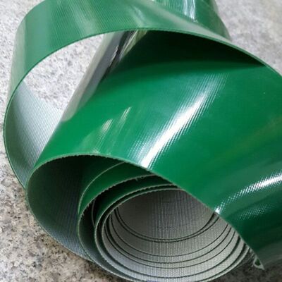 Vert durable léger de PVC de bande de conveyeur de tabac 4 plis